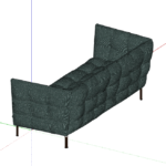 دانلود مدل سه بعدی مبل برای اسکچاپ (آبجکت Husk Sofa) رایگان + فایل obj