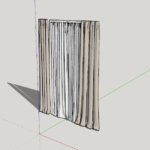 مدل سه بعدی پرده برای اسکچاپ - آبجکت پرده - رایگان