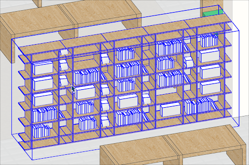 نمای Bounding Box یک Group در SketchUp