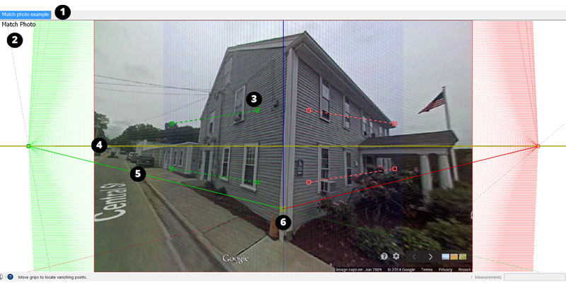 نمای کلی Match Photo در SketchUp
