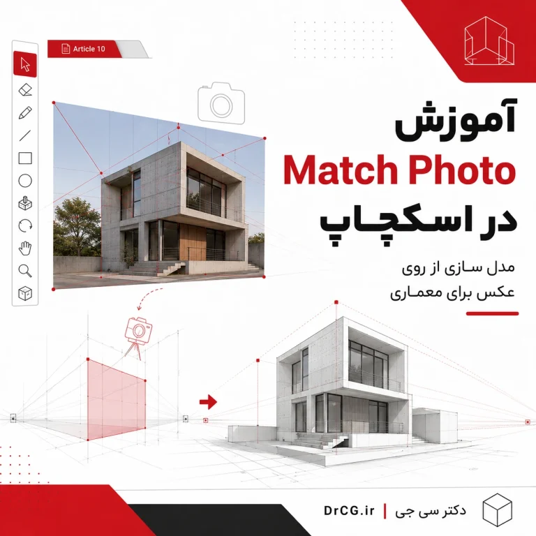 آموزش Match Photo در SketchUp و مدل سازی معماری از روی عکس